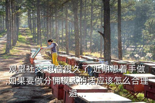 觀望社交 電商很久了,近期想著手做,如果要做分傭模式的話(huà)應(yīng)該怎么合理避...