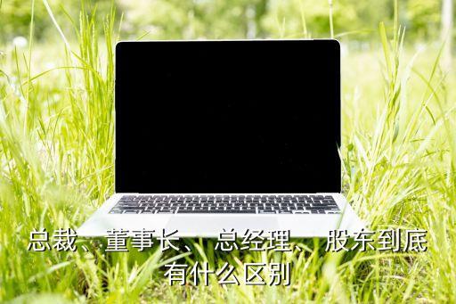 總裁、董事長、 總經(jīng)理、 股東到底有什么區(qū)別