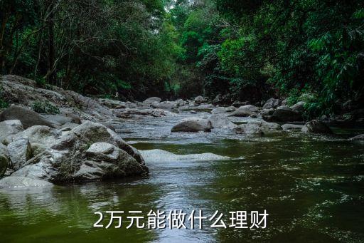 2萬(wàn)元能做什么理財(cái)