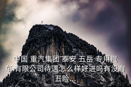 中國 重汽集團 泰安 五岳 專用汽車 有限公司待遇怎么樣好進嗎有沒有五險...