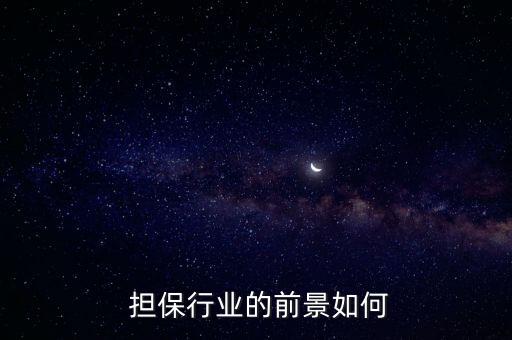  擔保行業(yè)的前景如何