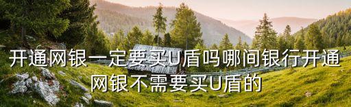 開(kāi)通網(wǎng)銀一定要買(mǎi)U盾嗎哪間銀行開(kāi)通網(wǎng)銀不需要買(mǎi)U盾的