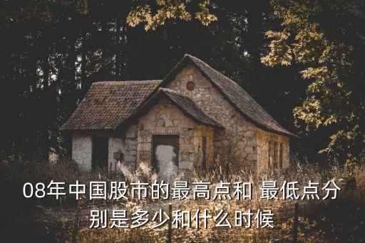 08年中國(guó)股市的最高點(diǎn)和 最低點(diǎn)分別是多少和什么時(shí)候