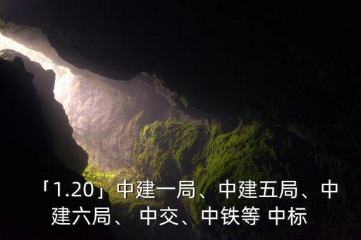 「1.20」中建一局、中建五局、中建六局、 中交、中鐵等 中標(biāo)