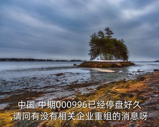 中國 中期000996已經(jīng)停盤好久,請(qǐng)問有沒有相關(guān)企業(yè)重組的消息呀