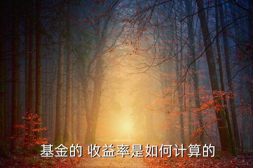  基金的 收益率是如何計算的