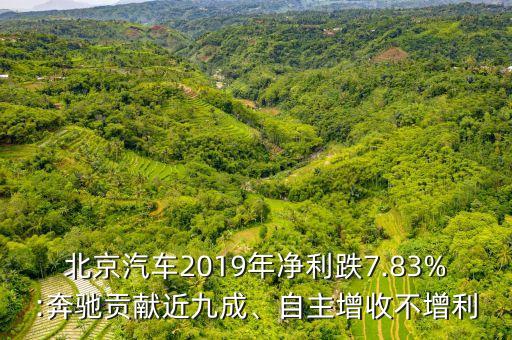 北京汽車2019年凈利跌7.83%:奔馳貢獻近九成、自主增收不增利