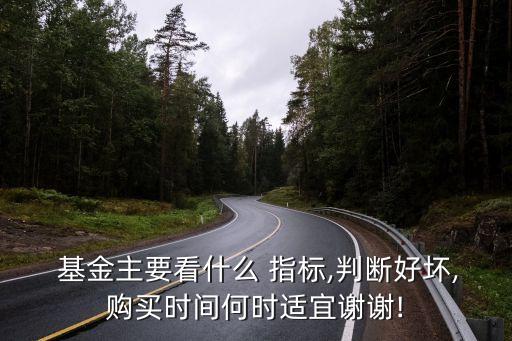  基金主要看什么 指標(biāo),判斷好壞,購(gòu)買時(shí)間何時(shí)適宜謝謝!