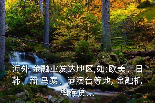 海外 金融業(yè)發(fā)達(dá)地區(qū),如:歐美、日韓、新 馬泰、港澳臺等地, 金融機構(gòu)存貸...