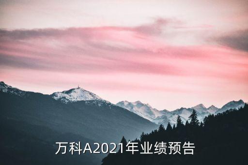  萬科A2021年業(yè)績(jī)預(yù)告