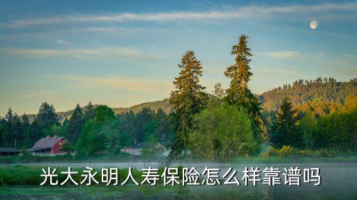  光大永明人壽保險(xiǎn)怎么樣靠譜嗎