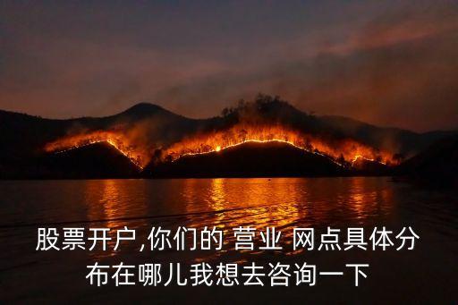 股票開戶,你們的 營(yíng)業(yè) 網(wǎng)點(diǎn)具體分布在哪兒我想去咨詢一下