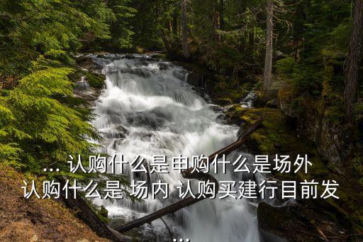 ... 認(rèn)購什么是申購什么是場(chǎng)外 認(rèn)購什么是 場(chǎng)內(nèi) 認(rèn)購買建行目前發(fā)...