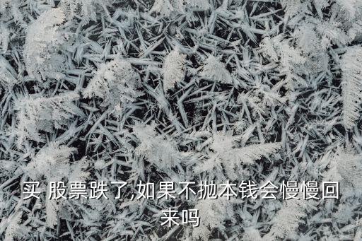 買 股票跌了,如果不拋本錢會(huì)慢慢回來(lái)嗎