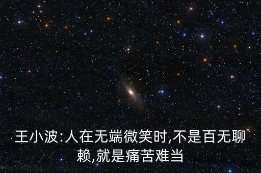 王小波:人在無端微笑時(shí),不是百無聊賴,就是痛苦難當(dāng)