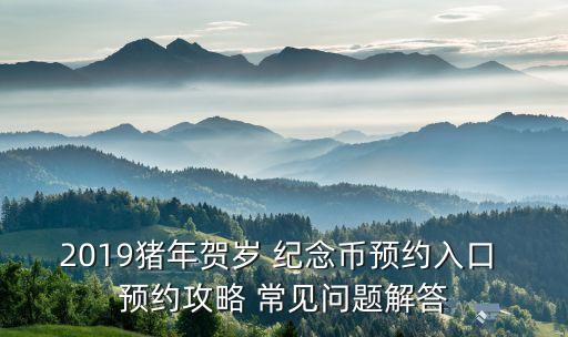 2019豬年賀歲 紀(jì)念幣預(yù)約入口 預(yù)約攻略 常見問題解答