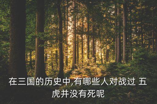 在三國(guó)的歷史中,有哪些人對(duì)戰(zhàn)過 五虎并沒有死呢