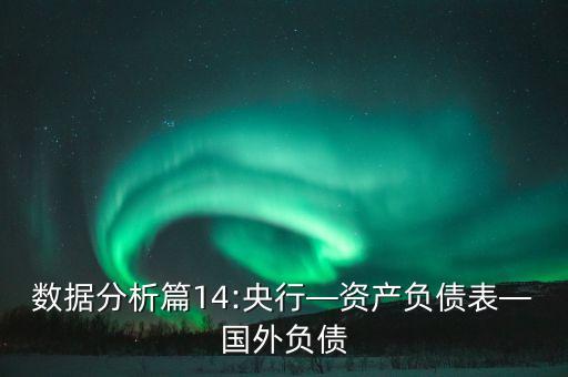 數據分析篇14:央行—資產負債表—國外負債