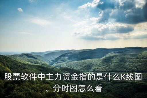 股票軟件中主力資金指的是什么K線圖、分時(shí)圖怎么看