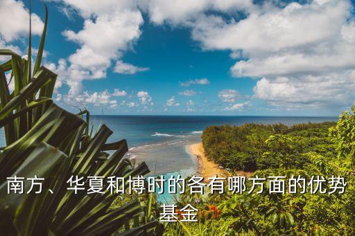 南方、華夏和博時(shí)的各有哪方面的優(yōu)勢(shì) 基金