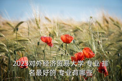 2023對外經濟貿易大學 專業(yè) 排名最好的 專業(yè)有哪些