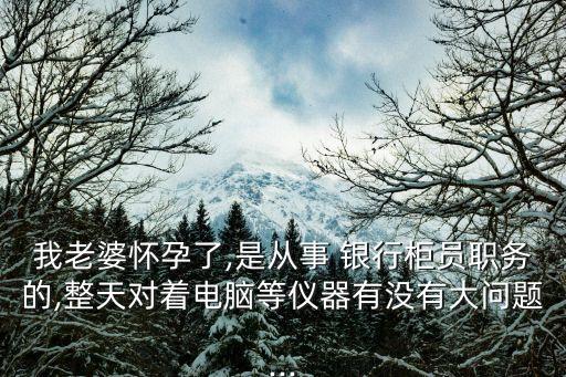 我老婆懷孕了,是從事 銀行柜員職務(wù)的,整天對(duì)著電腦等儀器有沒有大問題...