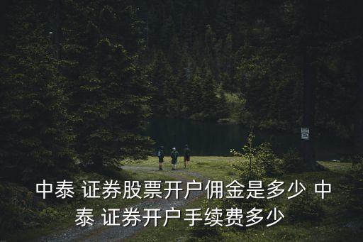  中泰 證券股票開(kāi)戶傭金是多少 中泰 證券開(kāi)戶手續(xù)費(fèi)多少