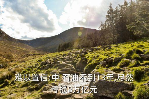 難以置信:中 石油不到13年,盡然虧損8萬(wàn)億元