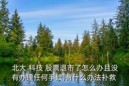  北大 科技 股票退市了怎么辦且沒有辦理任何手續(xù),有什么辦法補救