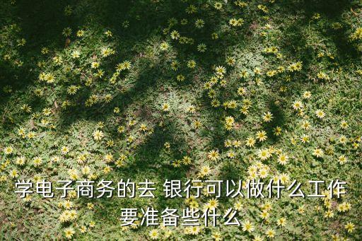 學電子商務(wù)的去 銀行可以做什么工作要準備些什么