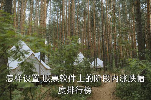 怎樣設置 股票軟件上的階段內漲跌幅度排行榜