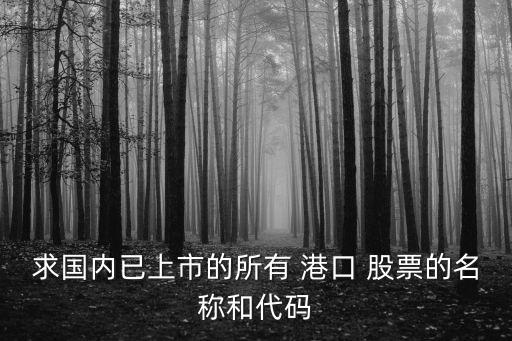 求國(guó)內(nèi)已上市的所有 港口 股票的名稱(chēng)和代碼