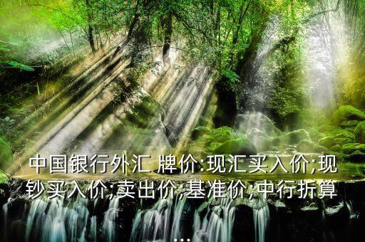 中國人民銀行匯牌價(jià)