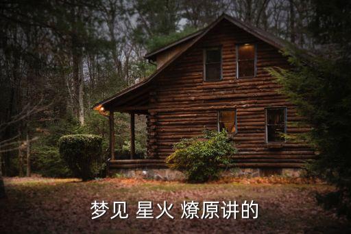 夢(mèng)見 星火 燎原講的