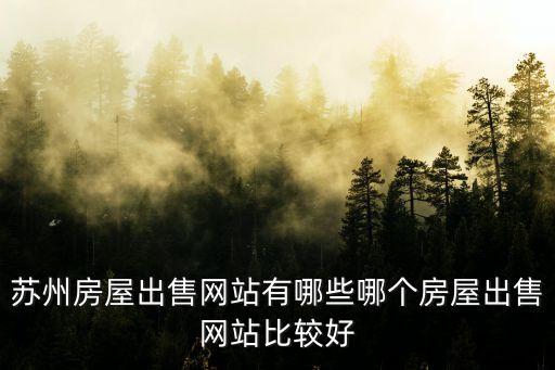 蘇州房屋出售網站有哪些哪個房屋出售網站比較好