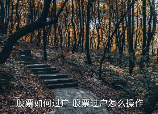  股票如何過(guò)戶 股票過(guò)戶怎么操作