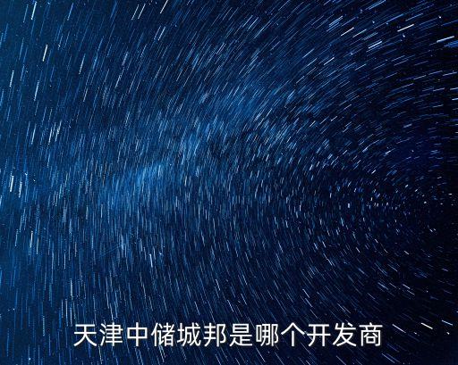 天津中儲(chǔ)城邦是哪個(gè)開發(fā)商