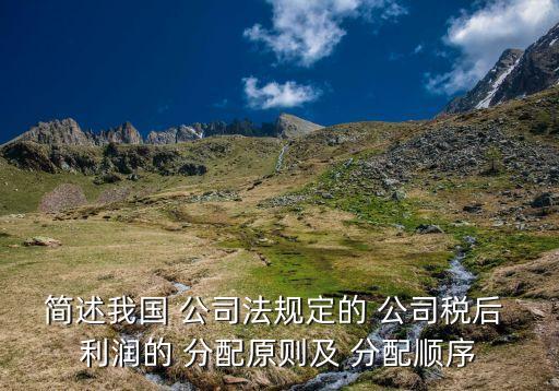 簡(jiǎn)述我國(guó) 公司法規(guī)定的 公司稅后 利潤(rùn)的 分配原則及 分配順序