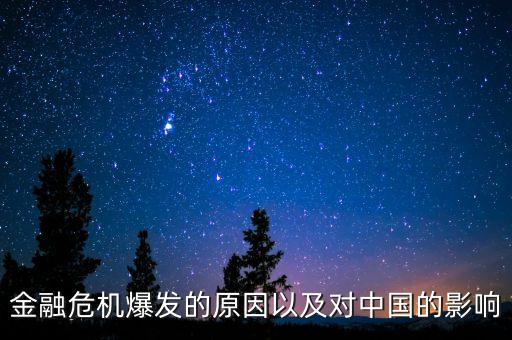金融危機爆發(fā)的原因以及對中國的影響