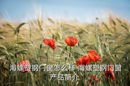  海螺塑鋼門(mén)窗怎么樣 海螺塑鋼門(mén)窗產(chǎn)品簡(jiǎn)介