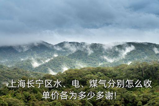  上海長(zhǎng)寧區(qū)水、電、煤氣分別怎么收單價(jià)各為多少多謝!