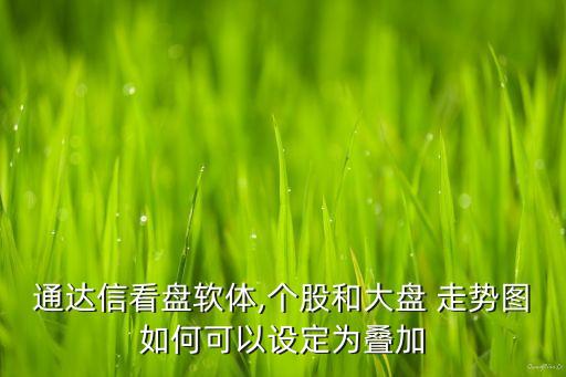 通達(dá)信看盤(pán)軟體,個(gè)股和大盤(pán) 走勢(shì)圖如何可以設(shè)定為疊加