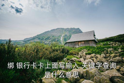 綁 銀行卡卡上面寫(xiě)輸入 關(guān)鍵字查詢是什么意思