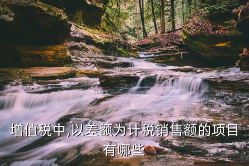 增值稅中,以差額為計稅銷售額的項(xiàng)目有哪些