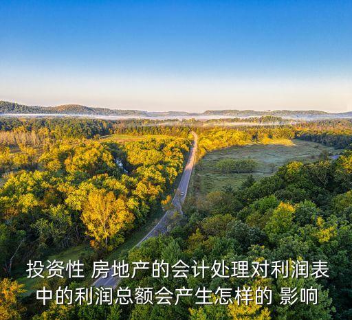  投資性 房地產(chǎn)的會(huì)計(jì)處理對(duì)利潤(rùn)表中的利潤(rùn)總額會(huì)產(chǎn)生怎樣的 影響