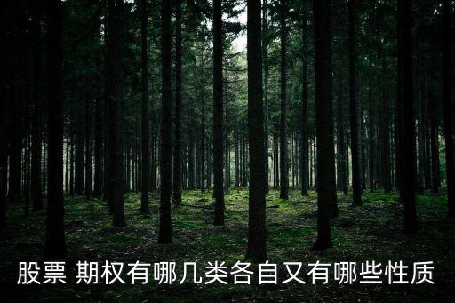 股票 期權(quán)有哪幾類(lèi)各自又有哪些性質(zhì)