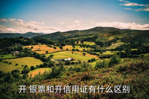 開 銀票和開信用證有什么區(qū)別