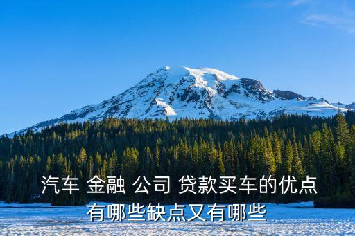 汽車金融公司貸款購(gòu)車