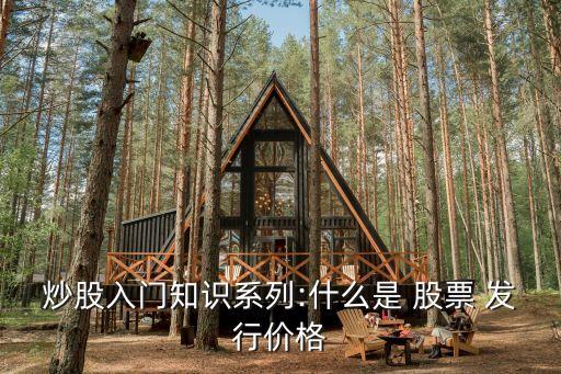 炒股入門(mén)知識(shí)系列:什么是 股票 發(fā)行價(jià)格