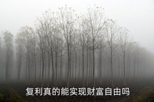  復(fù)利真的能實現(xiàn)財富自由嗎